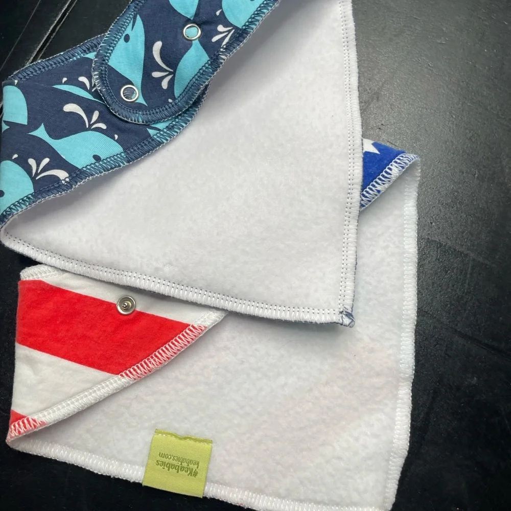 Baby Bundle Bandana Bib Burp Cloth and pacifier strap